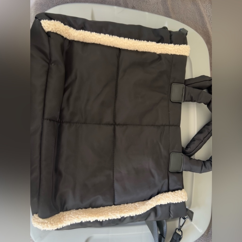 Reitmans Black Crossbody Bag with Cream Accents